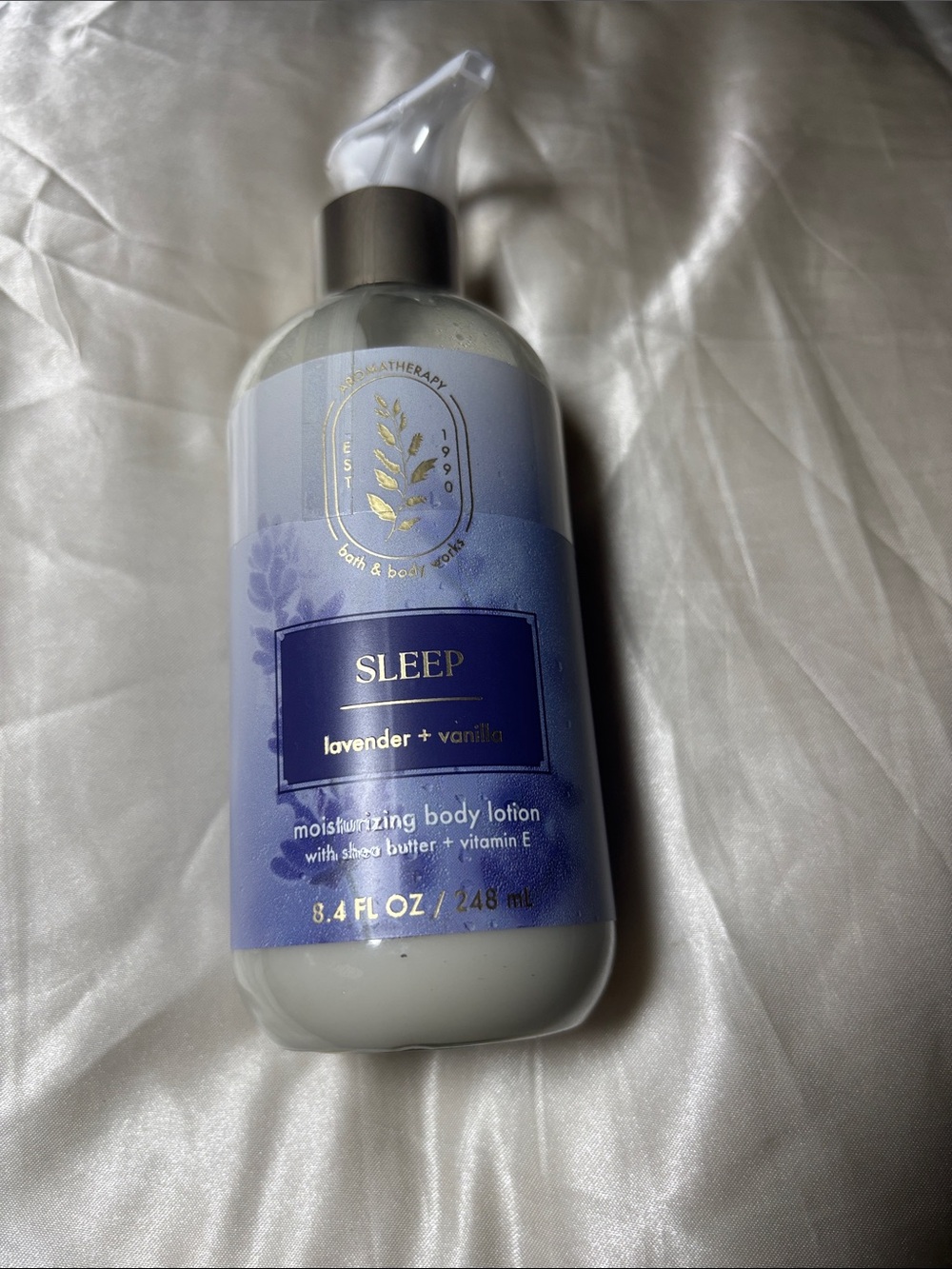Bath & Body Works SLEEP Lavender + Vanilla Lotion — Soft Purple Bottle
